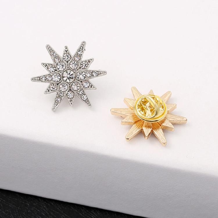 Contemporary Hexagram Brooch For Professional Wardrobe Alloy Metal Accessory Gender Neutral Design Secure Pin Backing