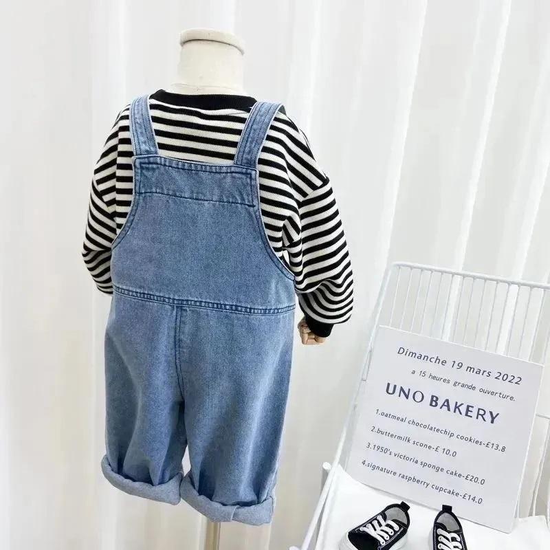 Baby Boy Solid Denim Overalls Child Jean Pants Infant Jumpsuit Children's Clothing Kids Overalls Autumn Girls Outfits