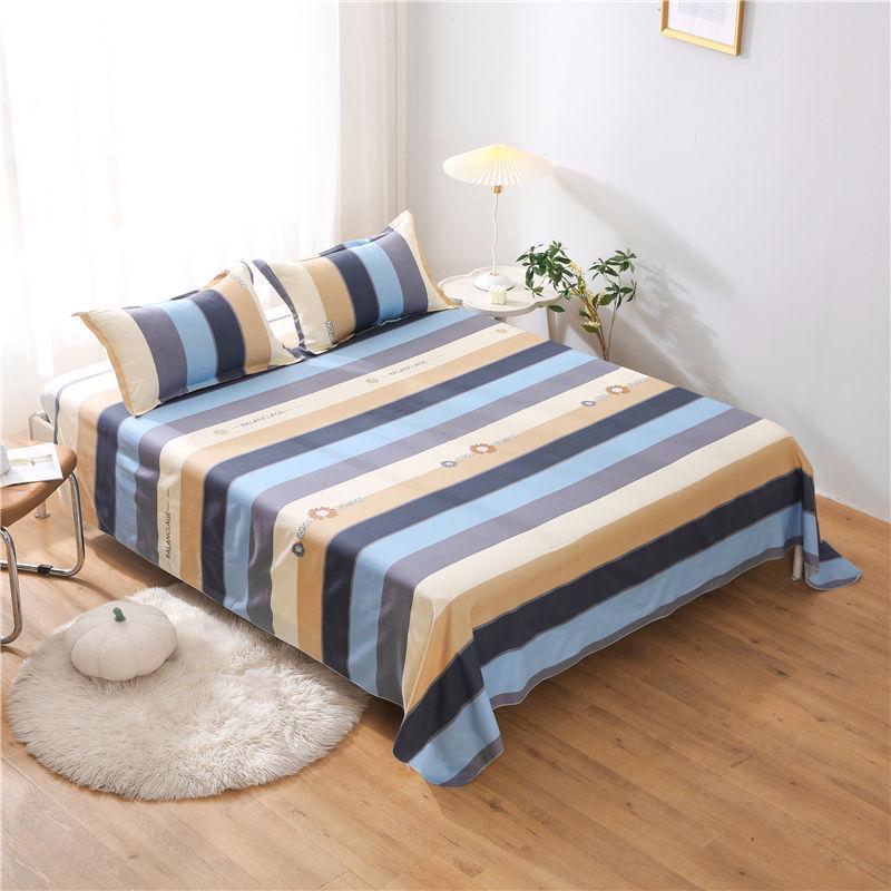 Flannel Cartoon Bed Sheet for Student Dormitory - Single/Double Bed, Free Shipping