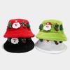 Chapéu de Balde Feminino de Pele Sintética de Natal Chapéu Quente de Inverno com Decoração de Papai Noel