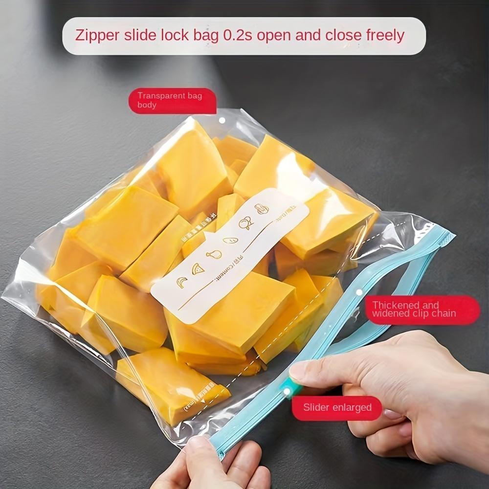 45pcs Reusable Leakproof Freezer Bags with Zipper Lock - Freshness-Sealing Food Storage Pouches for Kitchen Organization