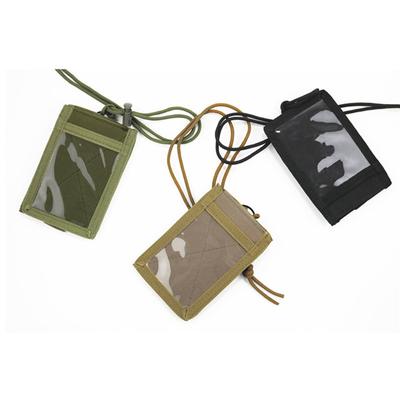 Portatarjetas táctico militar, multifuncional, portátil, con parche, cordón para el cuello y organizador de tarjetas de crédito