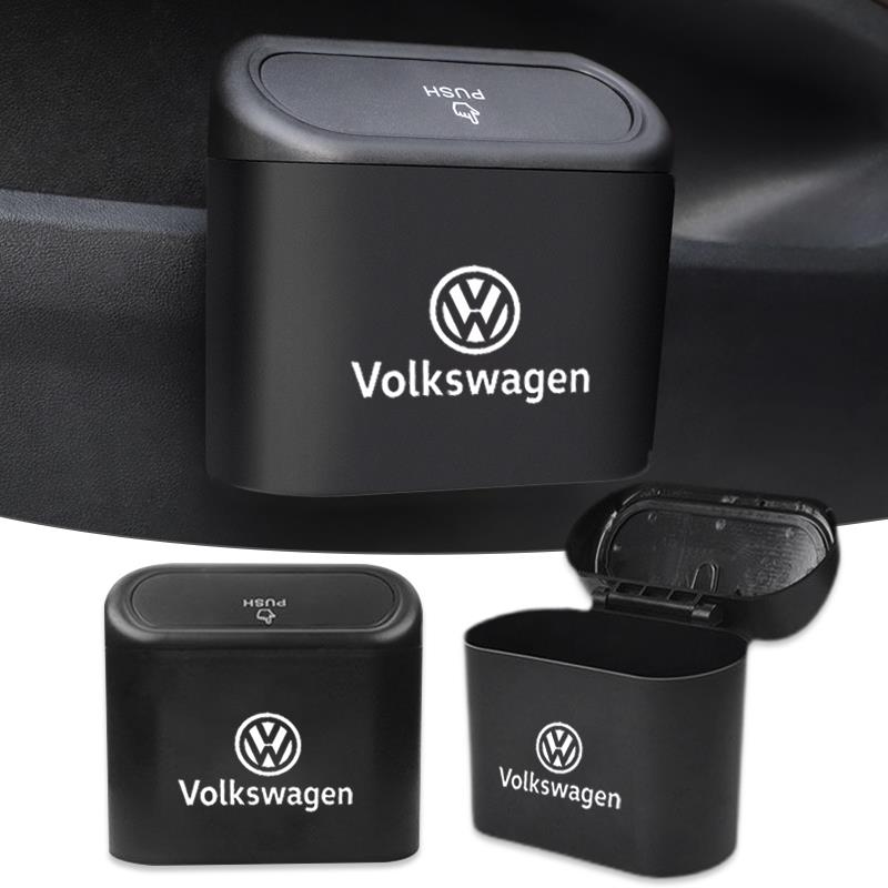 O1New Car Trash Bin Hanging Vehicle Garbage Dust For Volkswagen Golf 5 6 7 Polo Passat Tiguan Touran Jetta B5 Sticker SLLJT-VW