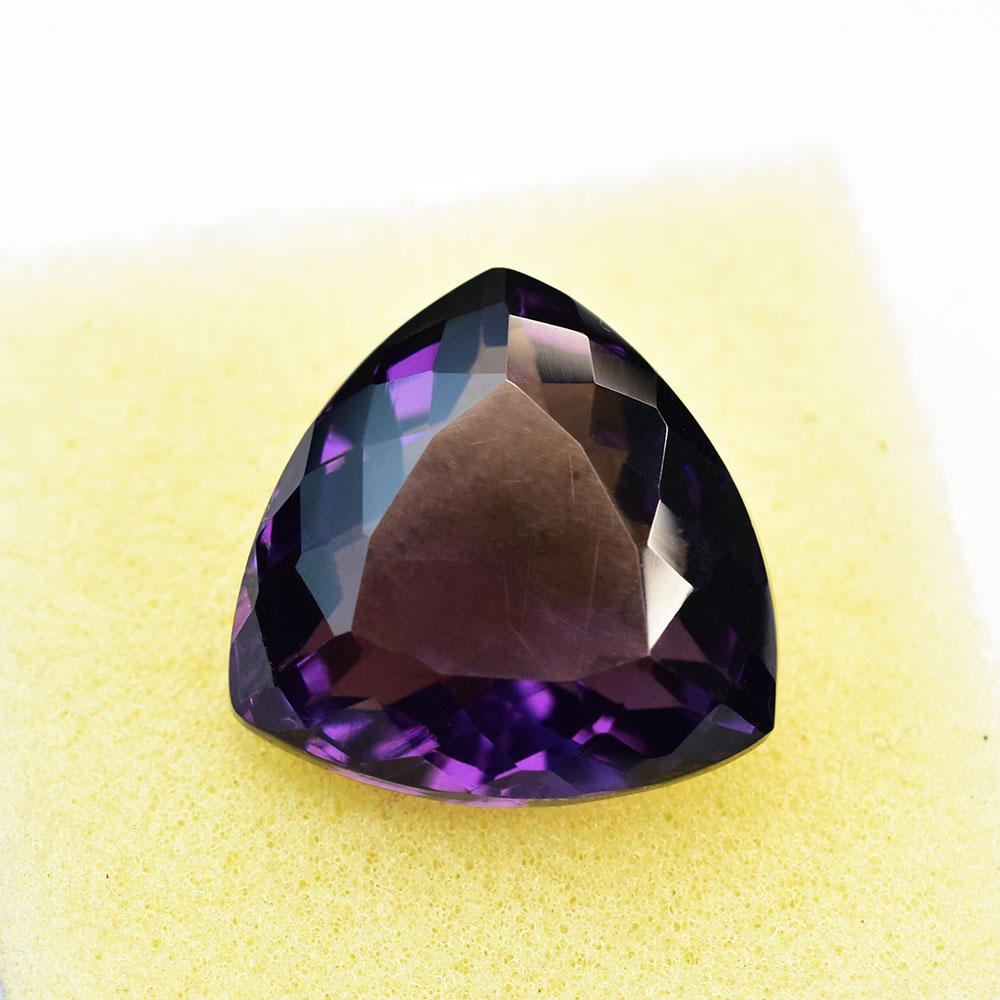 Natural Purple Amethyst Loose Gemstone 50 Ct Trillion Cut Jewelry Making for Jewelry Making Projects