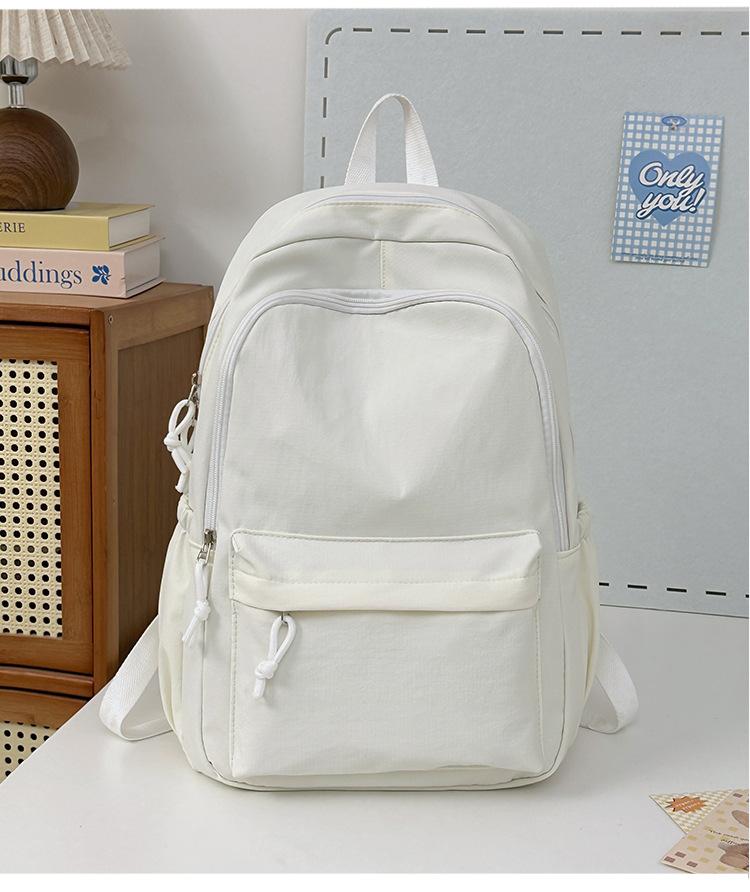 

Backpack New Large Capacity Computer Bag College Student Versatile Fashion School Bag Junior High School Backpack Fashion білий
