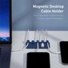 Silikon-Kabelhalter mit Magnetfuß für organisiertes Kabelmanagement im Arbeitsbereich oder Zuhause anordnen