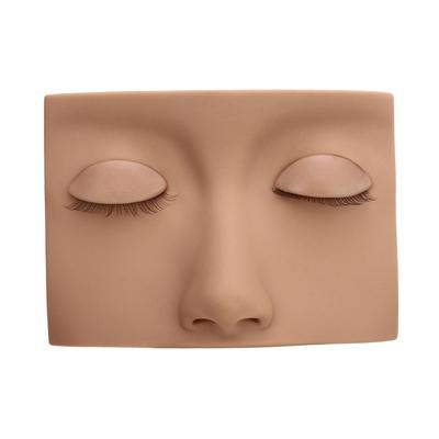 Lash Mannequin Head Removable Silicone Replacement Eyelash Mannequin Head for Training Light Brown