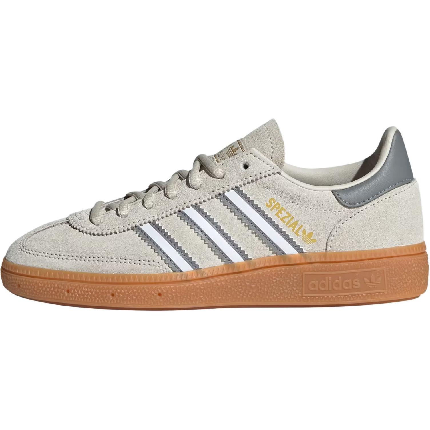 

Adidas Originals HANDBALL SPEZIAL Suede Abrasion Resistant Low top Kids Skateboarding Shoes Cloud White/Gray Three JI0452 37⅓