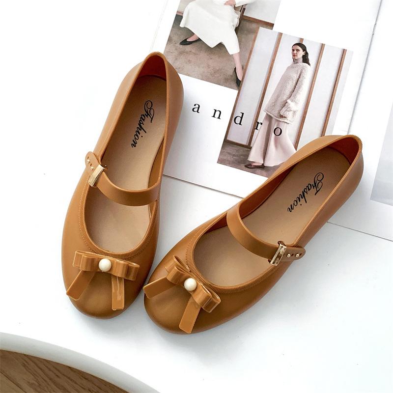 Yuzhihao Summer Women s Bow Casual Round Toe Flat Sandals 40