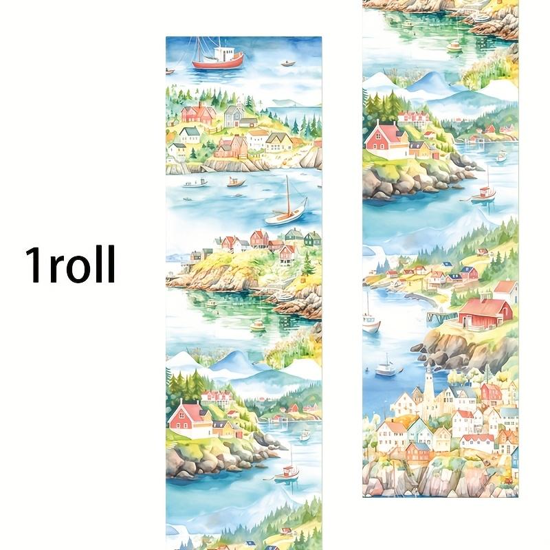 Мистер. Бумага 1 рулон Лента с мультяшным узором Создание пейзажа Лента большого размера Желаю Солнца Луны Подарки к школе