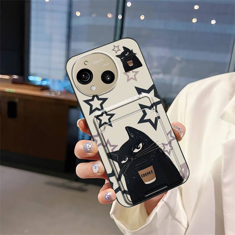Cartoon Durable Phone Case For Sharp Aquos R10/SH-51F Shockproof Soft case Fashion Design Card sleeve Anti-knock Cute