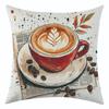 New Elegant Coffee Latte Linen Pillowcase for Holiday Decoration and Car Cushion Cover
