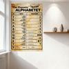 Vintage 'The Phonetic ALPHABETET' Metal Tin Sign Airplane Illustration Educational Reference Poster for Home Office Bar Decor