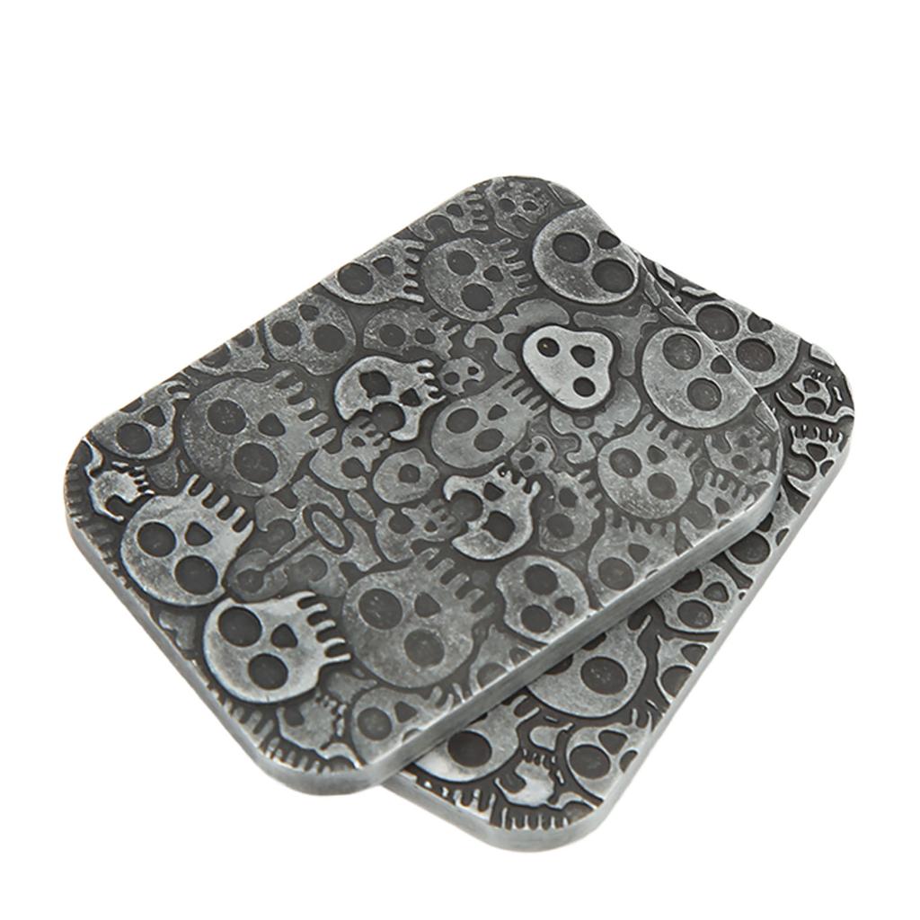 Skull Pattern Magnetic Slider Toy Adult Metal ADHD Autism Anxiety Stress Relief Push Slider Sensory