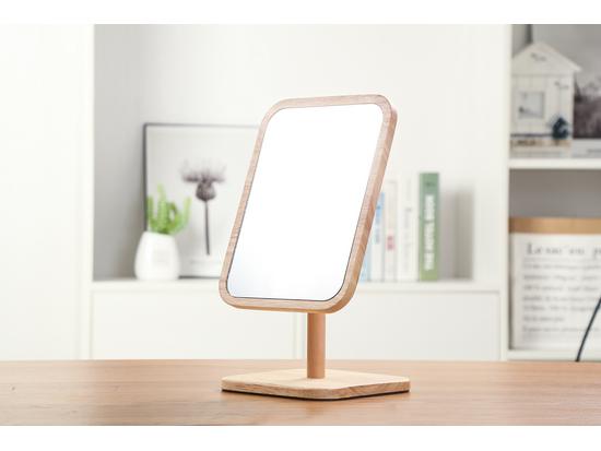 Double-Sided Magnifying Makeup Mirror - European-Style, Simple Solid Wood Design, HD Beauty Salon Mirror
