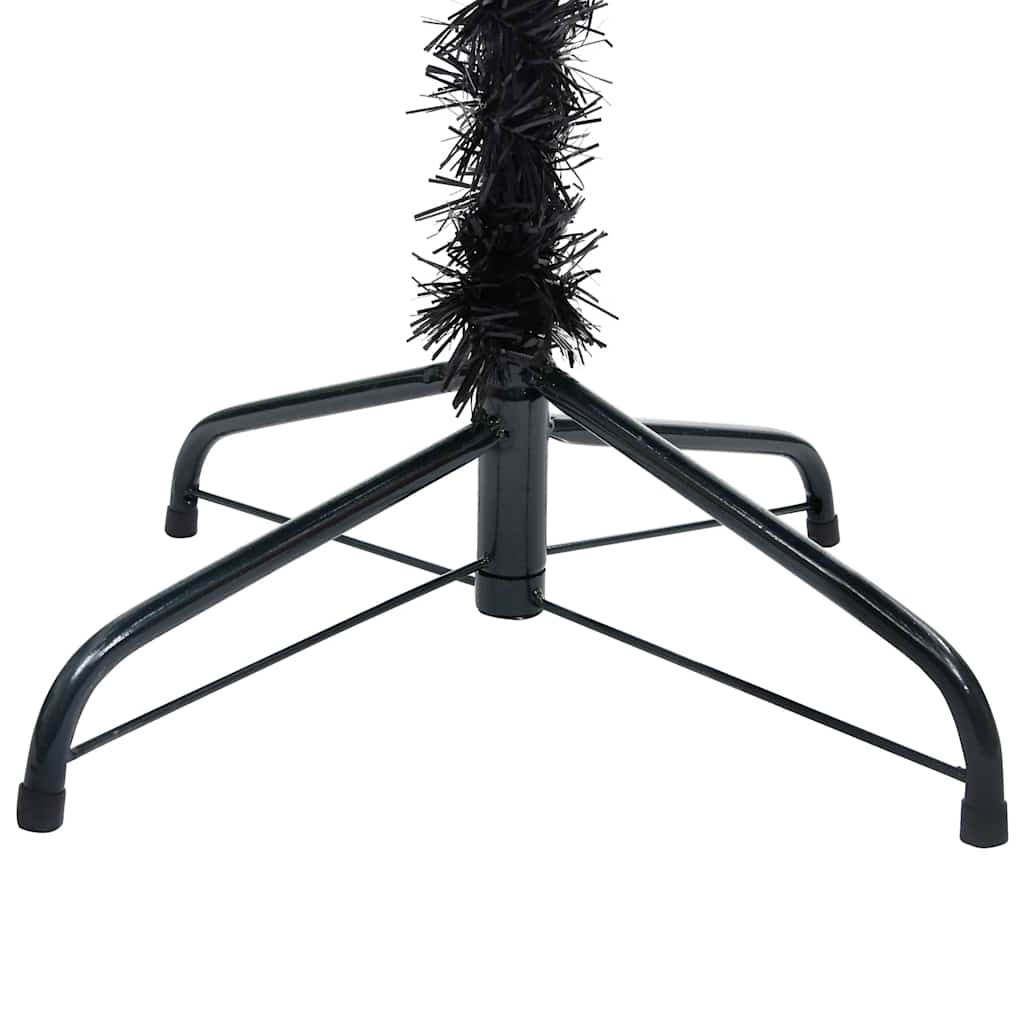 Vidaxl Artificial Christmas Tree With Lights And Baubles, Black, 150 Cm, Pvc