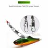 50pcs with Interlock Snap Fish Rolling Swivel Steel Fishing Swivel Fish Interlock Snap  Fishing