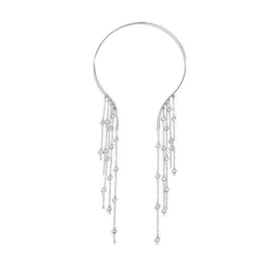 Dlouhý střapec Kovový otevřený choker Hvězda Imitace perlových korálků Střapec Límec Klíční kost Řetízek Náhrdelník Hrudník Tělové šperky pro ženy