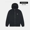 Converse Full Zip Hoodie Black Standard Fit Embroidered Star Chevron 10023871 A01