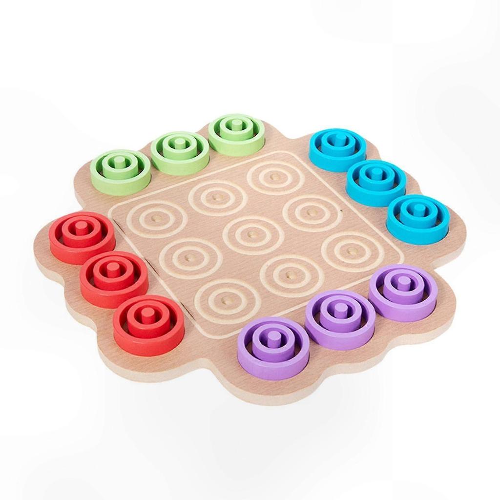 Classic Wooden Strategy Game Rings for Kids and Adults, Perfect for Holiday Gifting