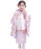 Kimono Full Set Including Hifu and Dull B Hazy Purple Ball Flower [KYOETSU] Shichi-Go-San 3-Year-Old Girl's Set, Accessories, 754, (8. Dance)