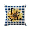 Home Decoration Pillowcase Set Watercolor Plaid Sunflower Pillowcase Spring High-end Home Cushion Cover
