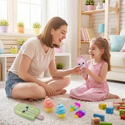 6Pcs Ice Cream Squeeze Toy Ultra Soft Squeeze Toy Slow Rise Sensory Fidget Toys for Stress Relief Anxiety Party Favors