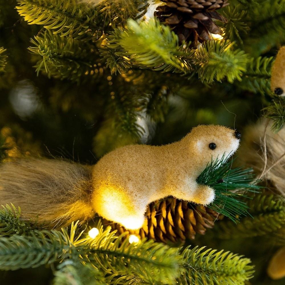 Simulated Craft Christmas Squirrel Ornament Artificial Foam Table Decor  Garden Decoration