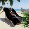 Pac-Man Print Beach Towel, Large Soft Quick Dry Towel for Beach Camping Swimming