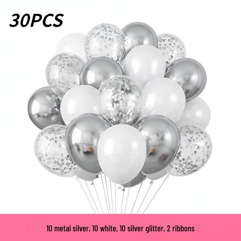 30-Piece 12-Inch Balloon Set for Birthday, Wedding, and Party Decorations