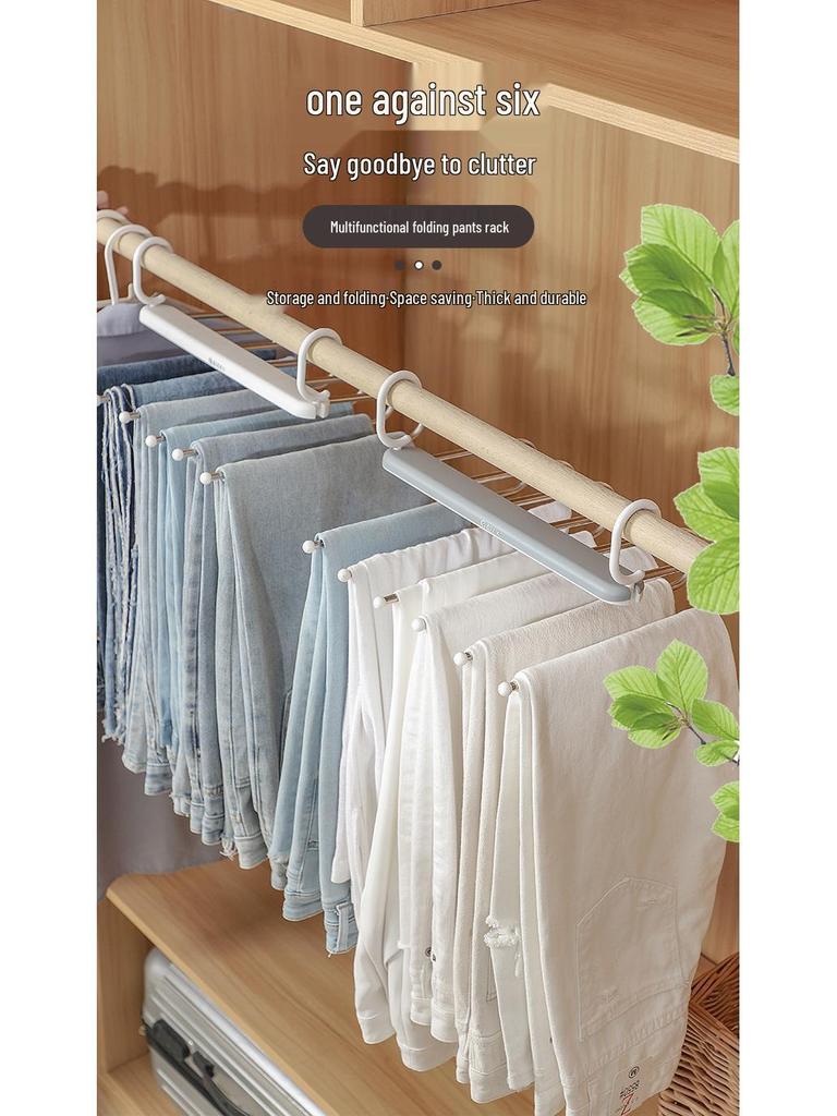 Goose-Shaped Stainless Steel Retractable Pants Hanger – Foldable Multifunctional Clothes & Storage Clip