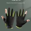 Summer Thin Non-Slip Anti-Stab Fishing Gloves with Exposed Two Fingers for Lure, Casting, Baiting, and Sea Fishing