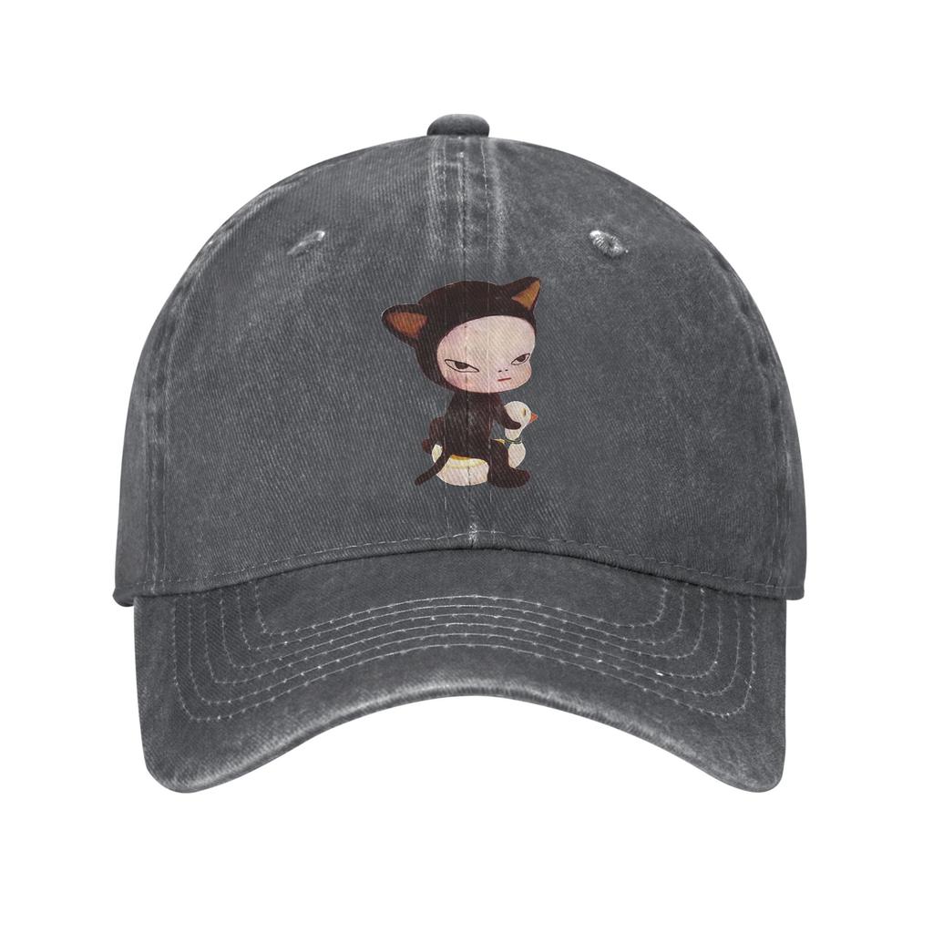 Yoshitomo Nara Sun Baseball Cap Fashion UnisexTeens Washed Trucker Hat High Quality Custom Logo Outdoor Gym Baseball Caps Gift