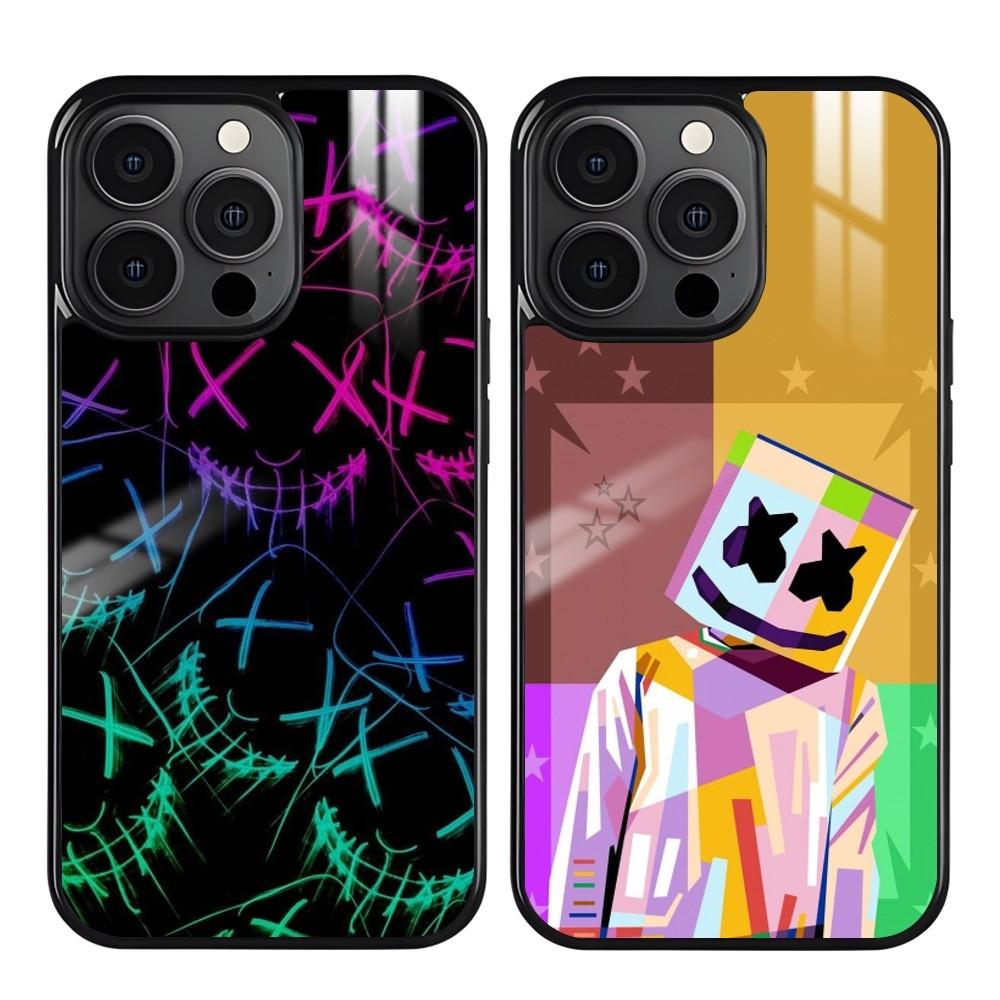 Fashion DJ M-Marshmello Phone Case For iPhone 16 15 14 13 Pro Max Plus Mini Magnetic Magsafe Wireless Charging Cover