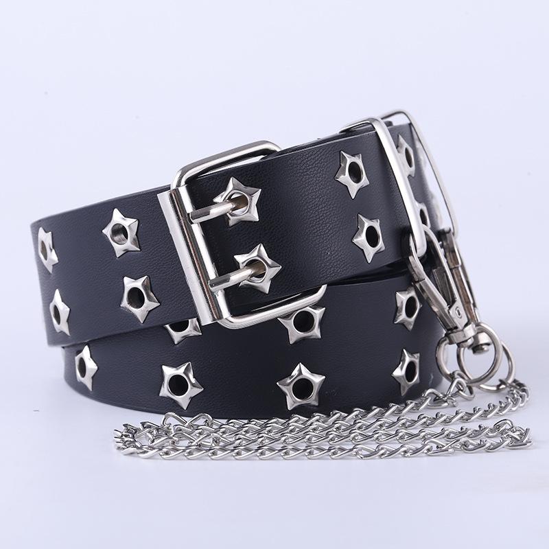 Star Corn Buckle Women'S Sweater Belt Chain Decorative Wide Belt Women