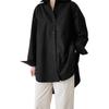White Women Long Sleeve Loose Fit Shirt Mid Length BF Style Spring Autumn Design Top Literary Niche