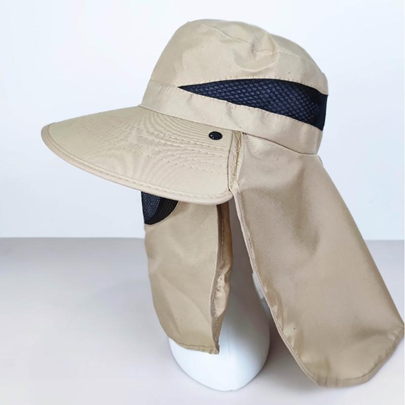 Foldable Sun Protections Hat Hikings Camping Casual Fishing Caps with Neck Flap