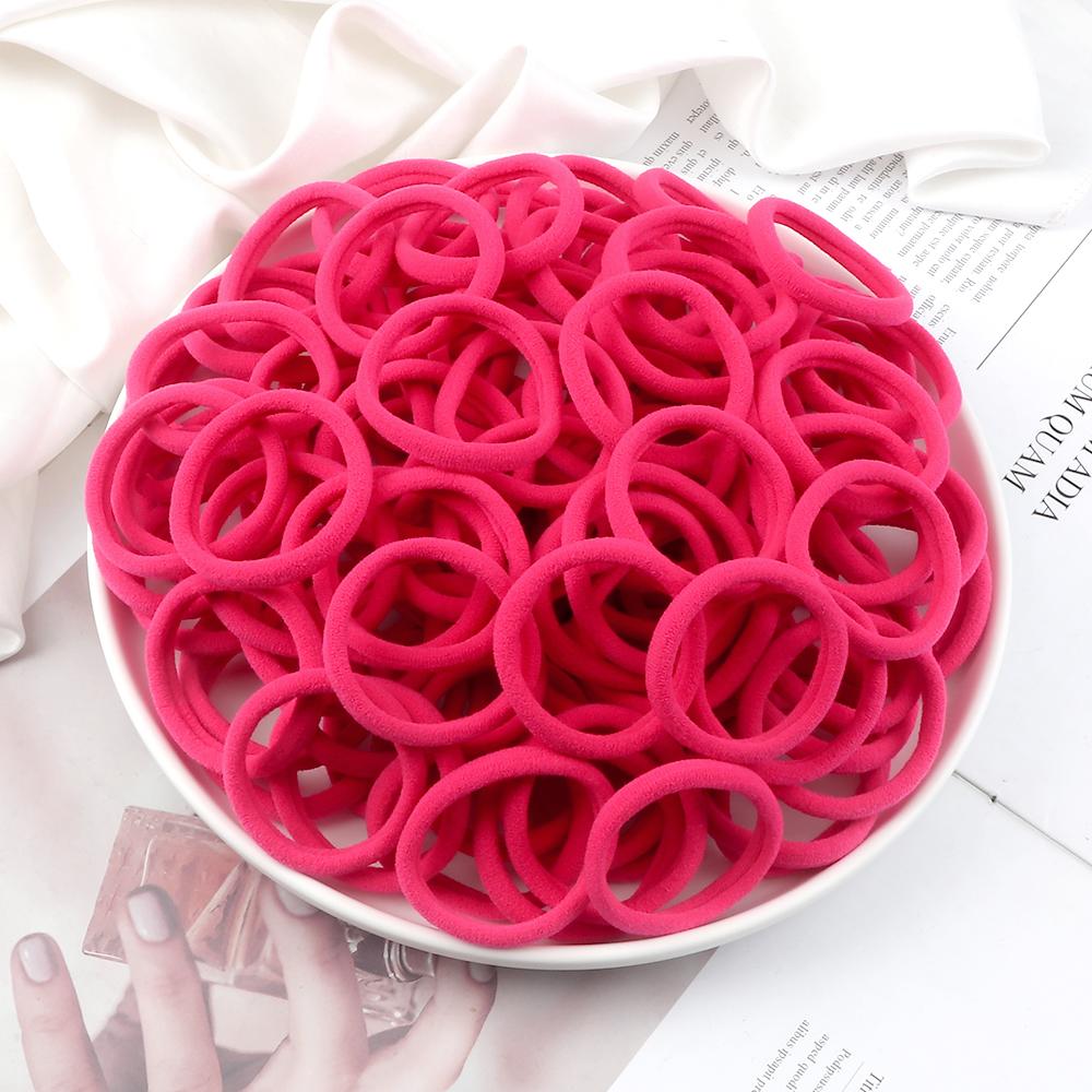 51 Colors Basic Elastic Hair Band for Girls 20/30/50PCS 4cm Simple Solid Color Headband Women Hair Accessories Scrunchies Holder