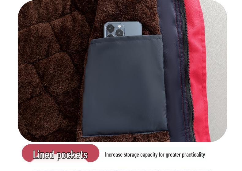 Men's Thick Winter Work Jacket - Wear-Resistant, Anti-Scald, Cotton with Plus Velvet Lining