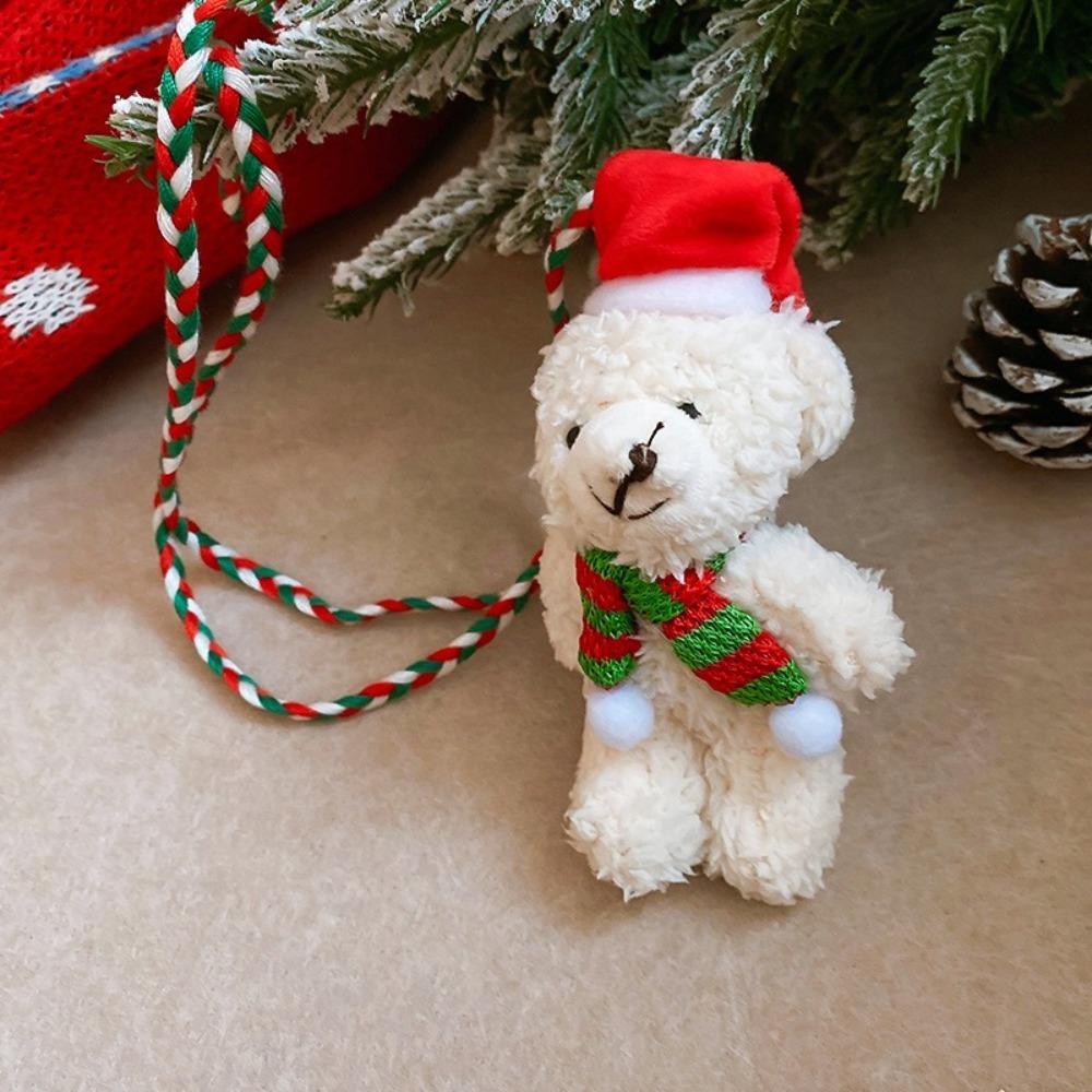 Plush Doll Christmas Necklace Lanyard Long Necklace Cute Sweater Chain Pendant  Girl