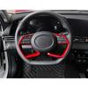 For Hyundai Elantra 2021-23 Red Glossy Steering Wheel Button Frame Trim 2PCS Fit