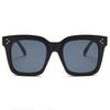 non-polarized Square Oversized Sunglasses Woman Fashion Black Gradient Vintage Rivet Sun Glasses Female Outdoor Shades Driver
