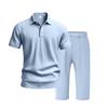 Men's Summer New Short Sleeve and Shorts Set, Made of Linen Fabric, A High-Quality Two-Piece Short Sleeve and Shorts Set
