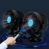 Portable Truck Double Head Fan Vehicle Auto Cooling Cooler Adjustable Low Noise