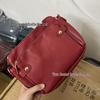 Three-Layer Leather Crossbody Clutch Bag