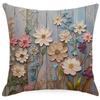 New Retro Floral Pillowcase Creative Oil Painting Engraving Style Print Home Sofa Cushion Pillowcase