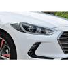 For Hyundai Elantra Avante 2016 2017 2018   Car Cover Detector Head Front Light Lamp Trim Frame Part Eyebrow Hoods 2PCs