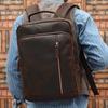 Li Shen Men's Genuine Leather Travel Backpack
