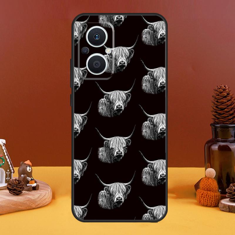 Highland Cows Case For OPPO Reno 5 Lite 4 6 7 8 10 Pro 11 F 4Z 5Z 8T OPPO Find X2 X3 Lite X5 X6 Pro Cover