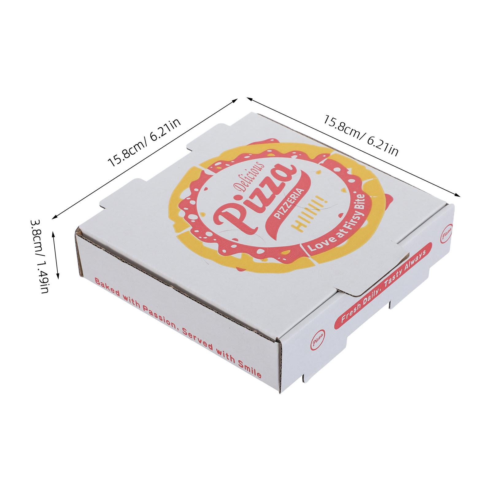 20Pcs Kraft Pizza Boxes Corrugated Paper Leakproof Takeaway Pizza Boxes Restaurant Food Delivery Bakery Catering